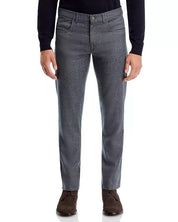 Canali Mens Wool Flannel Regular Fit 5-Pocket Pants EU 50 US Size 34 Grey