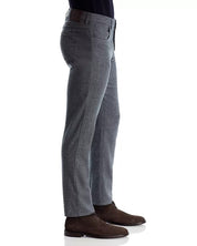 Canali Mens Wool Flannel Regular Fit 5-Pocket Pants EU 50 US Size 34 Grey