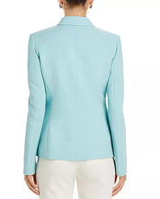 Lafayette 148 New York Notch Collar Three Button Blazer Jacket Size 6 Blue