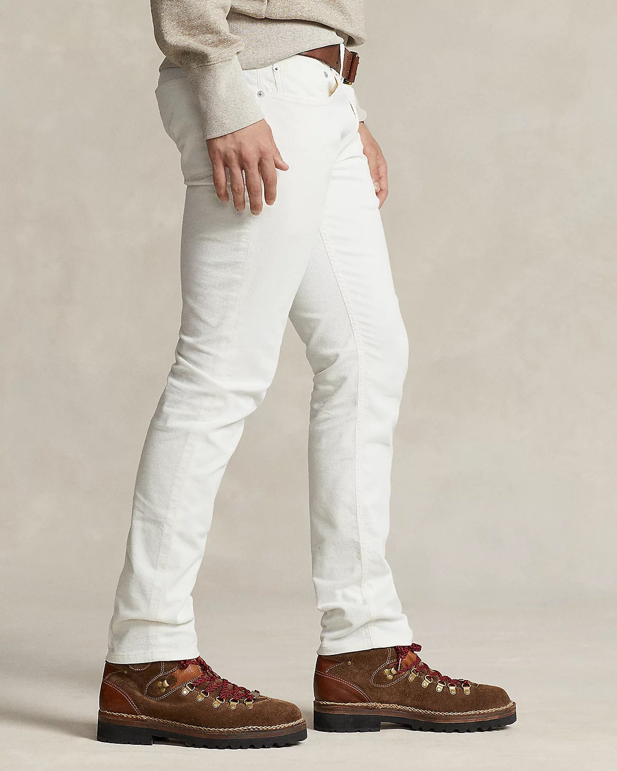 Polo Ralph Lauren Mens Sullivan Slim Fit Stretch Corduroy Pants White 40 x 32