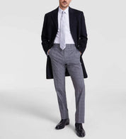 Michael Kors Men's Classic-Fit Wool Cashmere Blend Kavon Overcoat Coat 38S Black