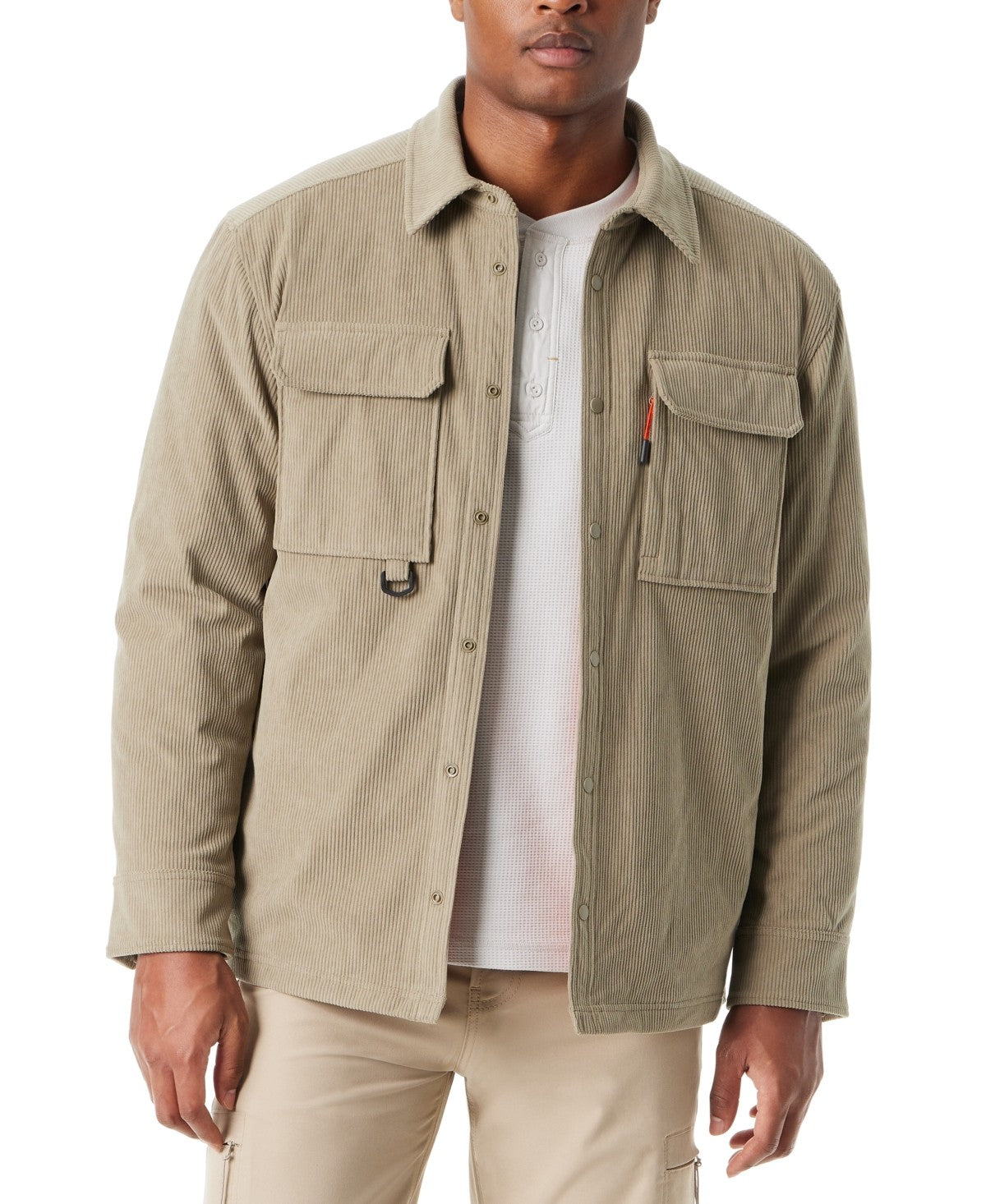 Bass Outdoor Men Relaxed fit Corduroy Shacket Coat XL Beige