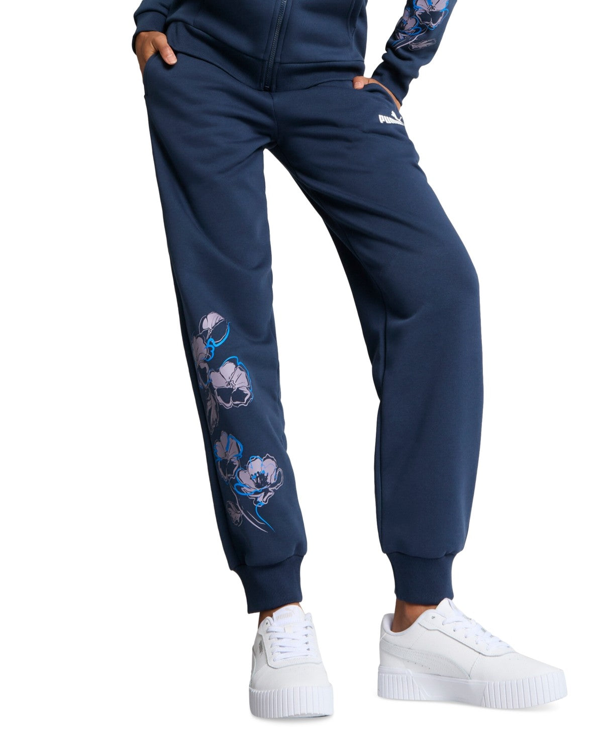 Puma Women Regular fit Sweatpants Pants Large / 28 Blue Solid