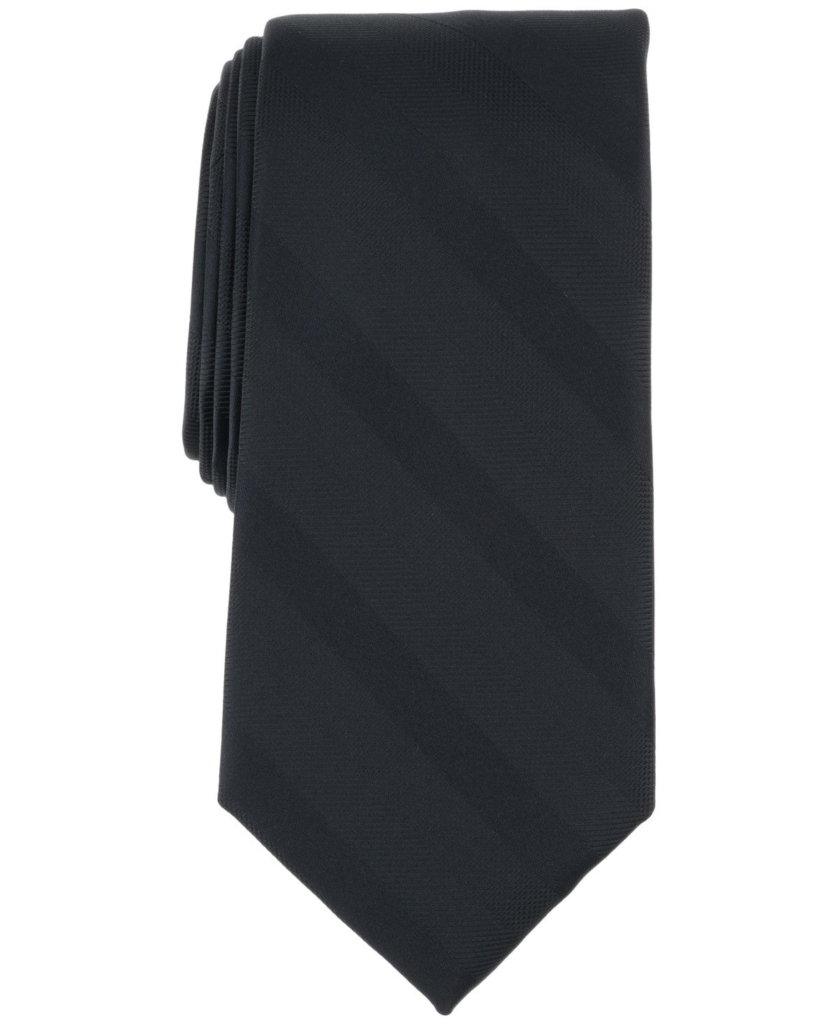 Club Room Mens Regular fit Tie Necktie One Size Black Striped