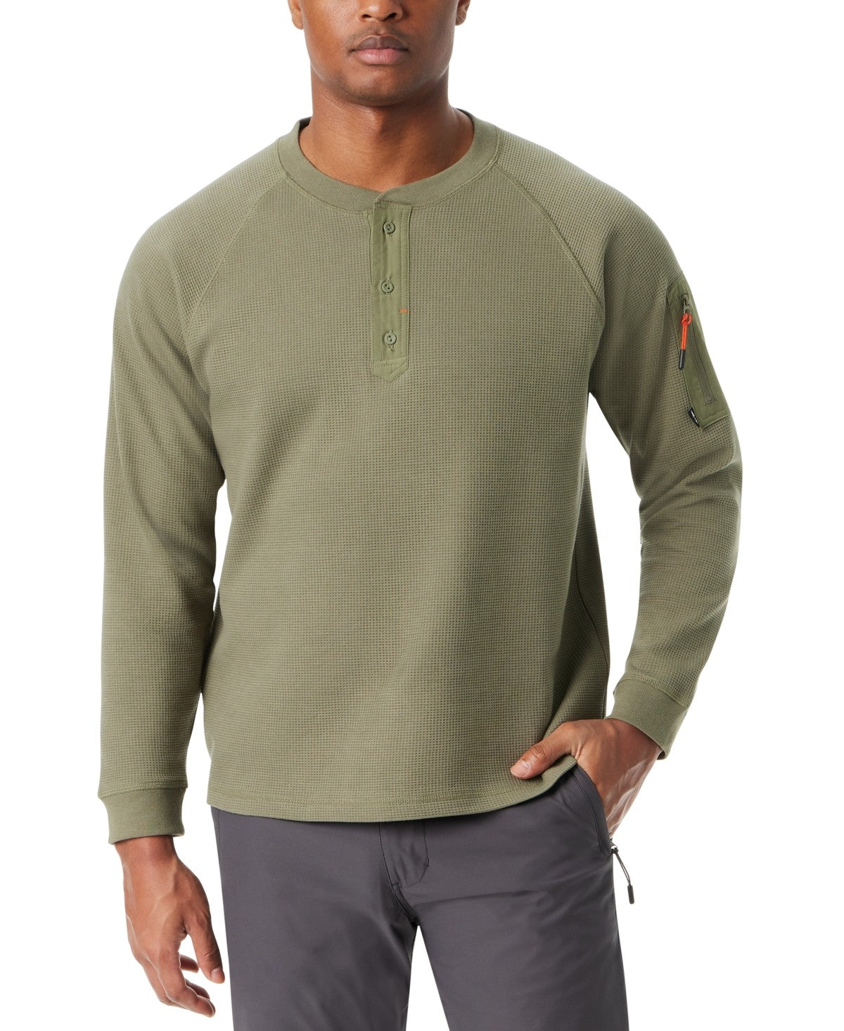 Bass Outdoor Men Relaxed fit Long Sleeve T-Shirt Shirt XL Green Solid