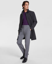 Calvin Klein Mens Slim fit Lined Raincoat Coat 42 S Black Solid