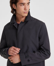 Calvin Klein Mens Slim fit Lined Raincoat Coat 42 S Black Solid