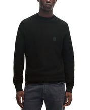 BOSS by Hugo Boss Men's Logo Patch Regular-Fit Sweater Size Large Black