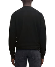 BOSS by Hugo Boss Men's Logo Patch Regular-Fit Sweater Size Large Black