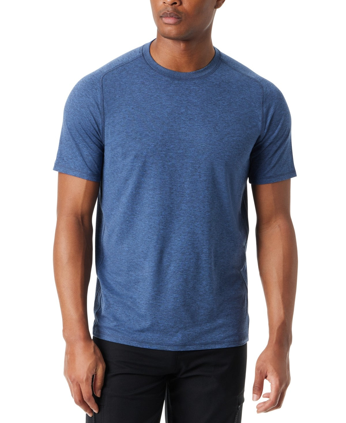 Bass Outdoor Men Regular fit Short Sleeve T-Shirt Shirt XL Blue Solid Quick Dry