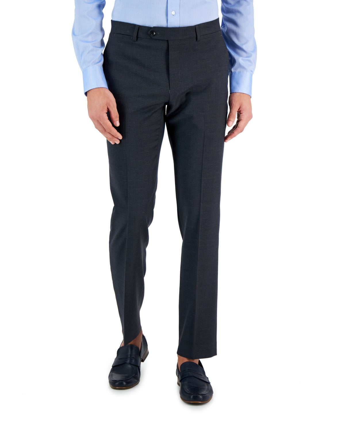 Tommy Hilfiger Mens Modern fit Dress Pants 30 / 34 Dark Grey Solid
