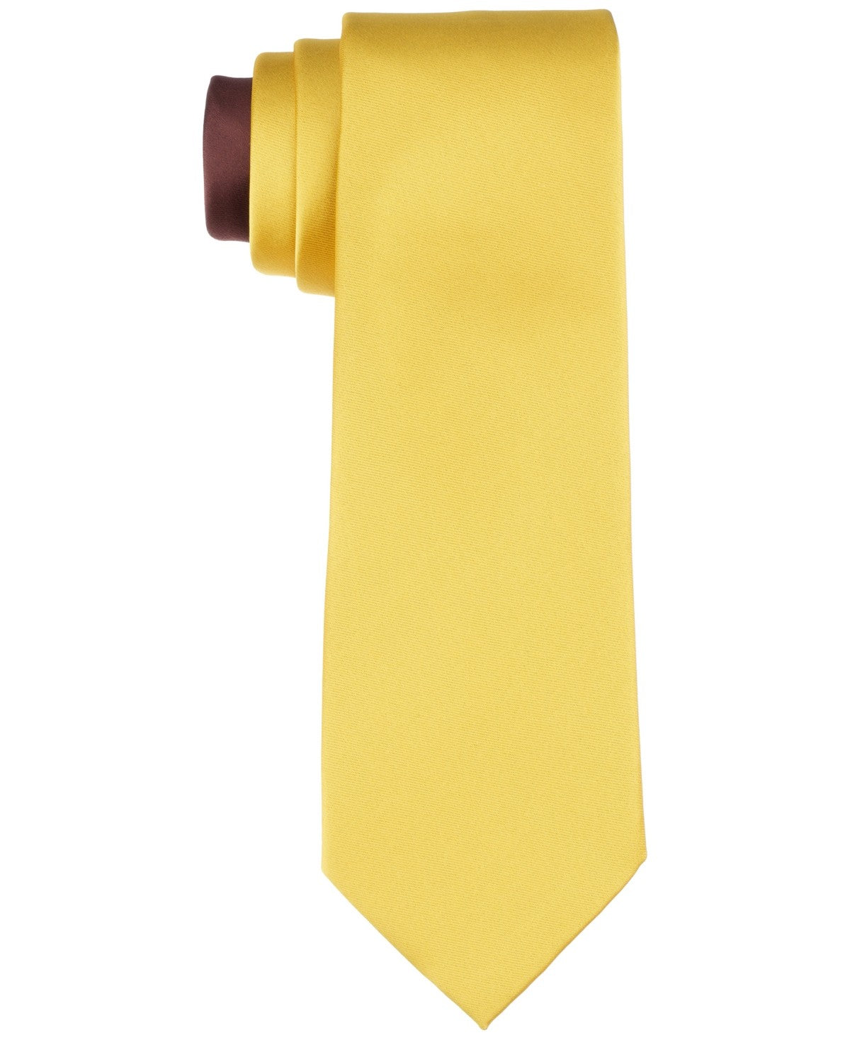 Tayion Collection Men Regular fit Tie Necktie One Size Yellow Solid