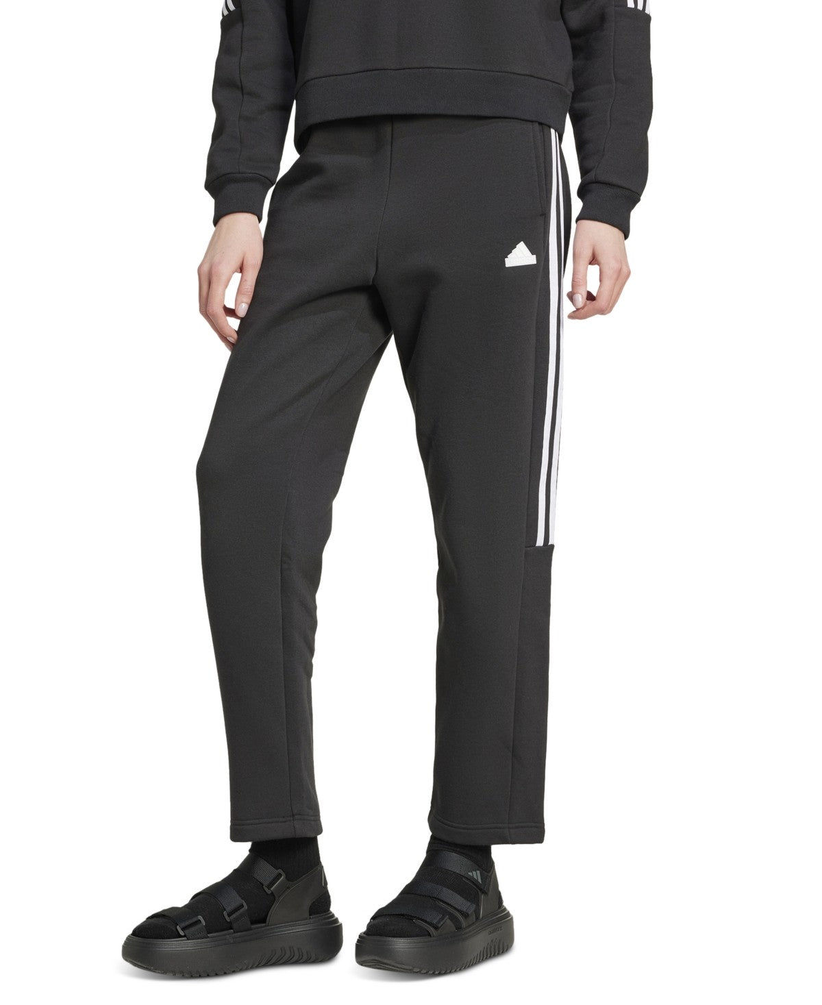 Adidas Women Regular fit Joggers Fleece Pants Medium / 29 Black Solid