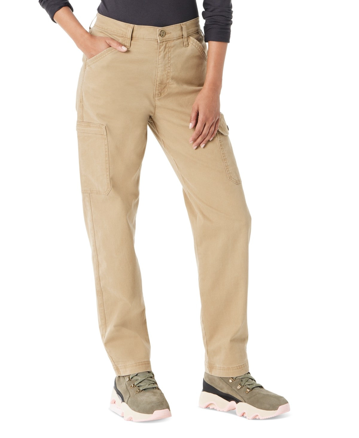 Bass Outdoor Women Slim fit Cargo Pants 14 / 30 Brown Solid