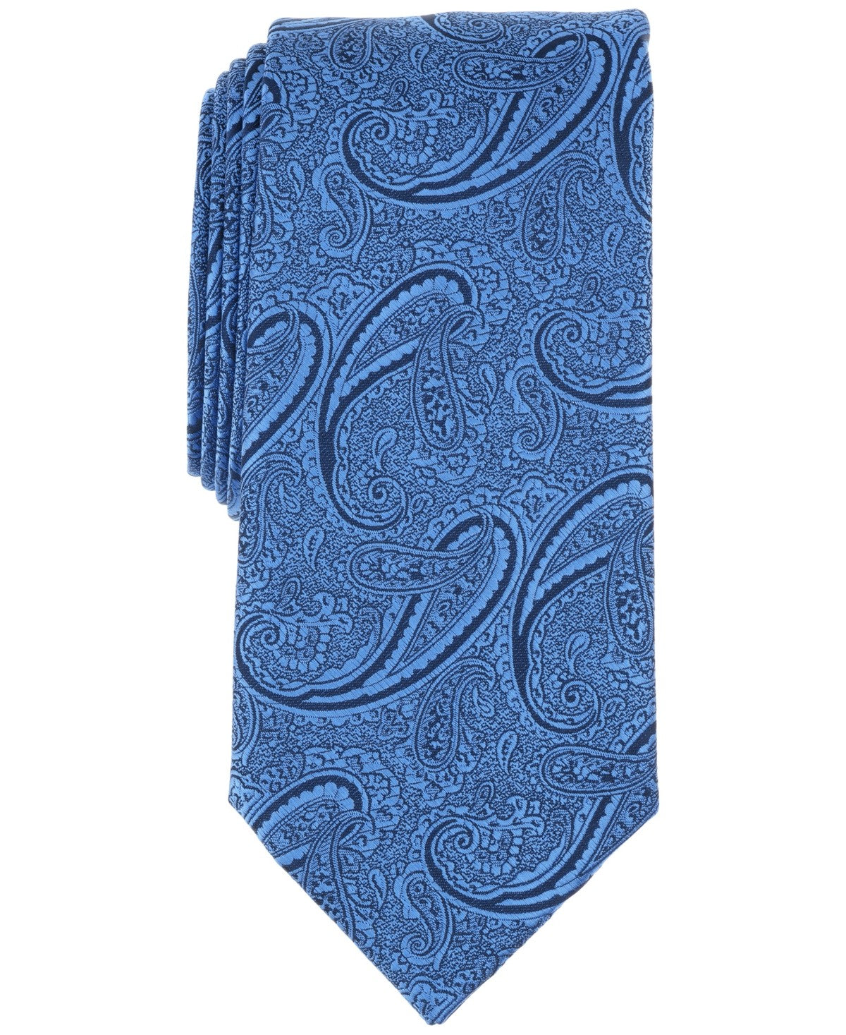 Perry Ellis Mens Lidelle Paisley Neck Tie Royal Blue