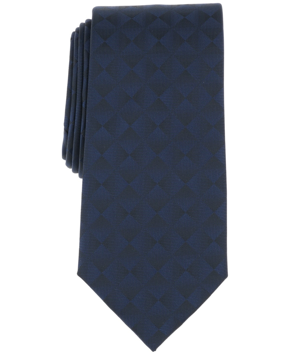 Perry Ellis Mens Molen Solid Neck Tie Blue Navy