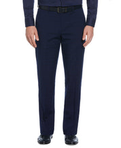 Perry Ellis Portfolio Mens Modern fit Dress Pants 38 / 30 Navy Blue Plaid