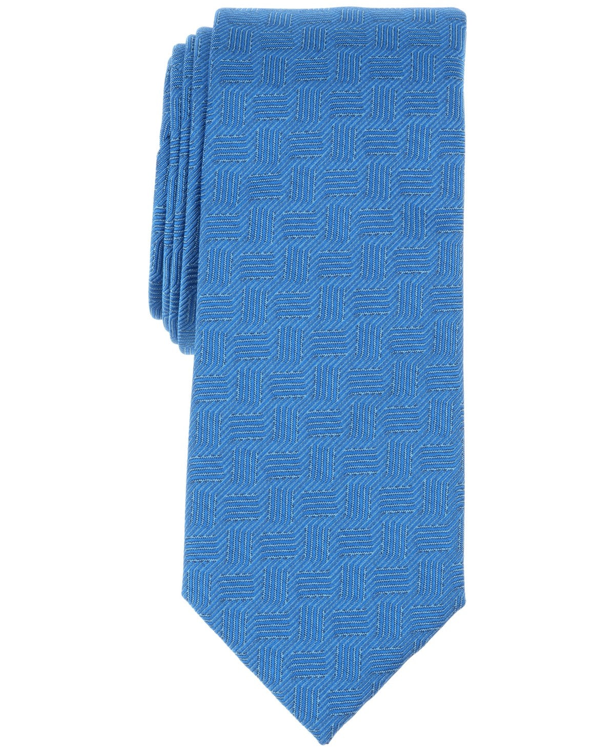 Alfani Mens Crown Solid Neck Tie Blue Cobalt