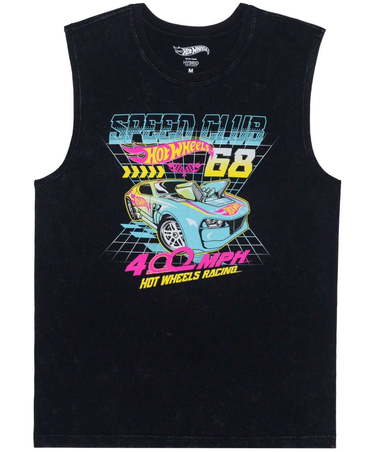 Hybrid Apparel Mens Regular fit Sleeveless T-Shirt Shirt XL Black