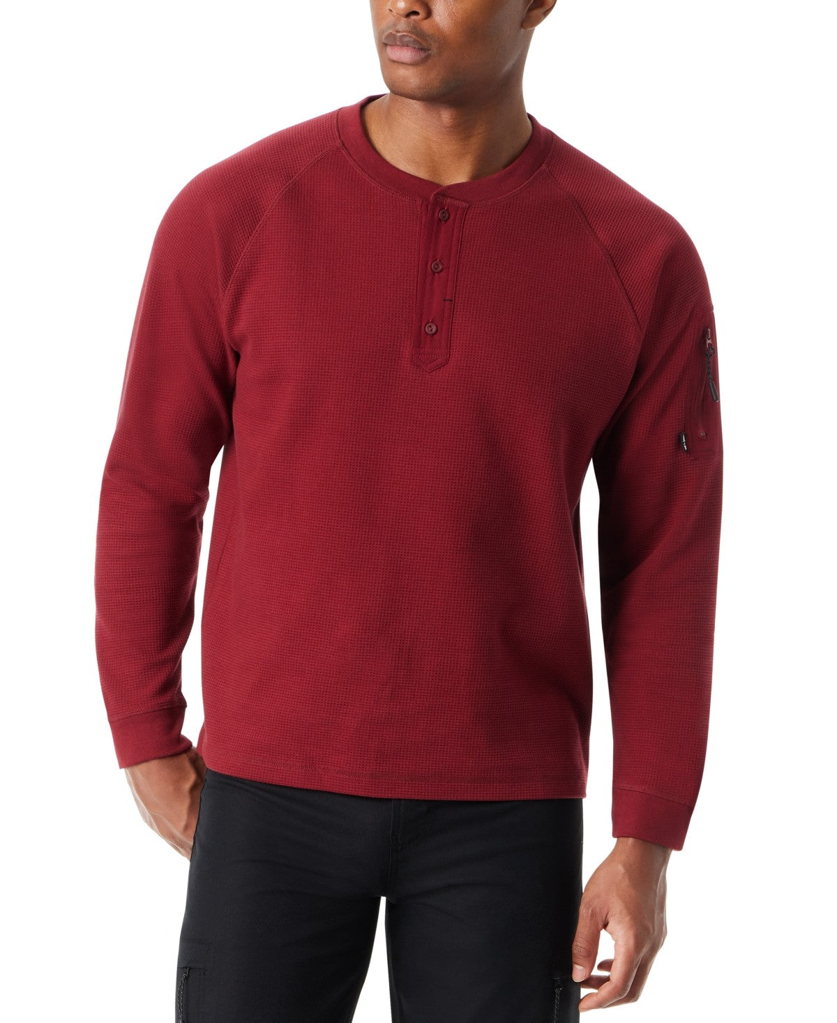 Bass Outdoor Men Regular fit Long Sleeve T-Shirt Shirt XXL Red Solid