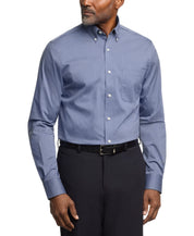 Tommy Hilfiger Mens Regular fit Dress Shirt Large 16 in 32-33 Blue Solid