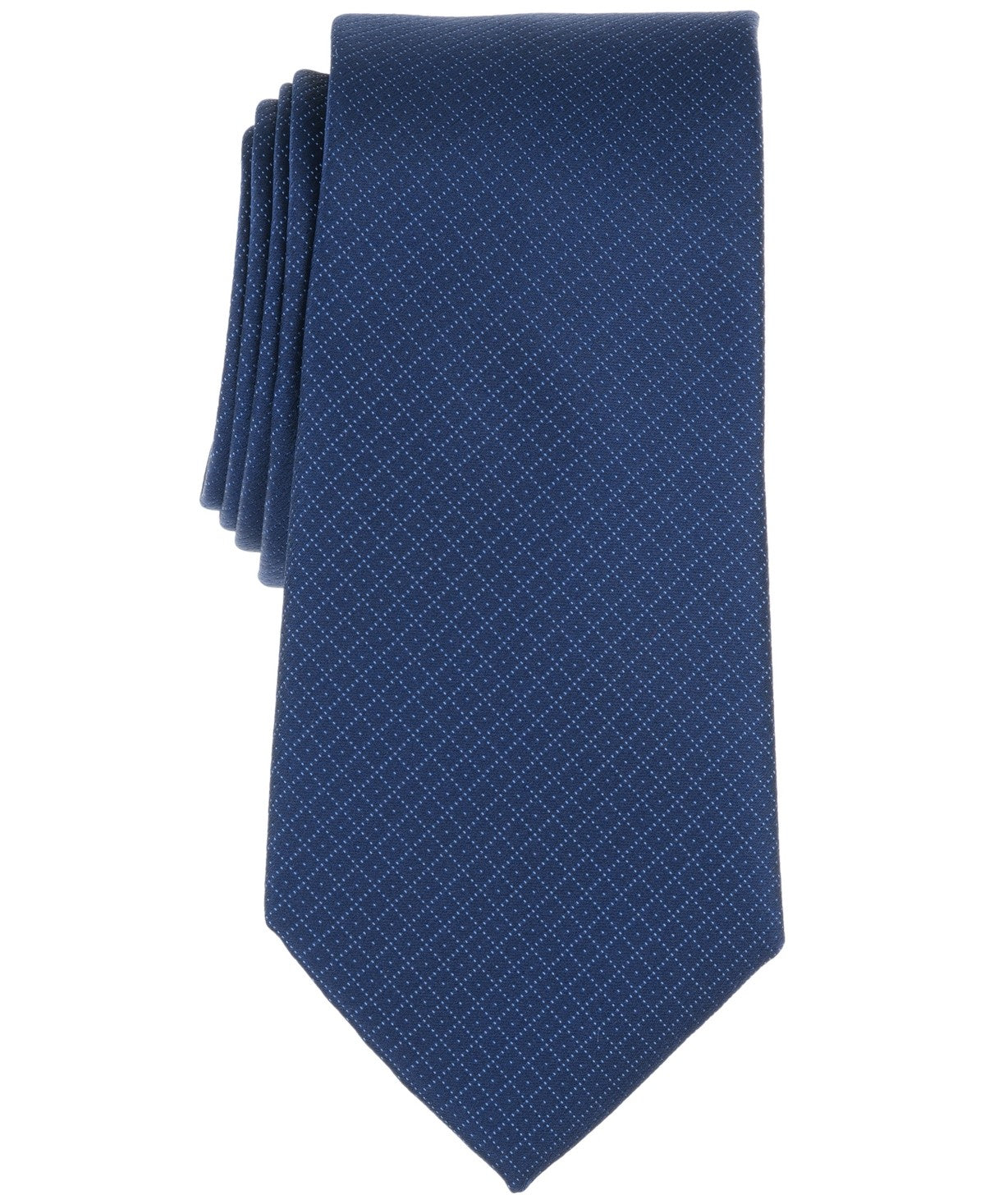 Michael Kors Mens Walker Mini-Pattern Neck Tie Blue Navy