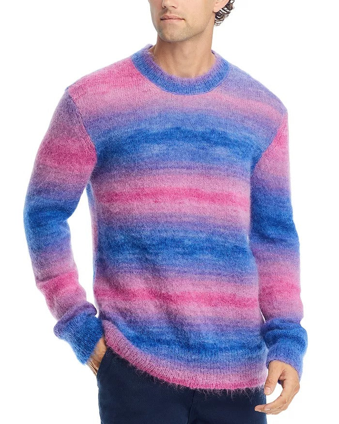 Nn07 Mens Regular fit Long Sleeve Crewneck Sweater XXL Crew Neck Pink Striped