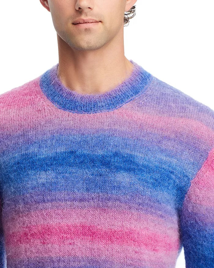 Nn07 Mens Regular fit Long Sleeve Crewneck Sweater XXL Crew Neck Pink Striped