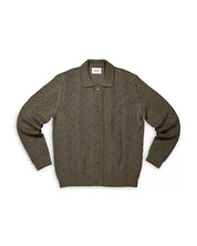 Nn07 Mens Regular fit Long Sleeve Cardigan Sweater Medium Collared Green Solid
