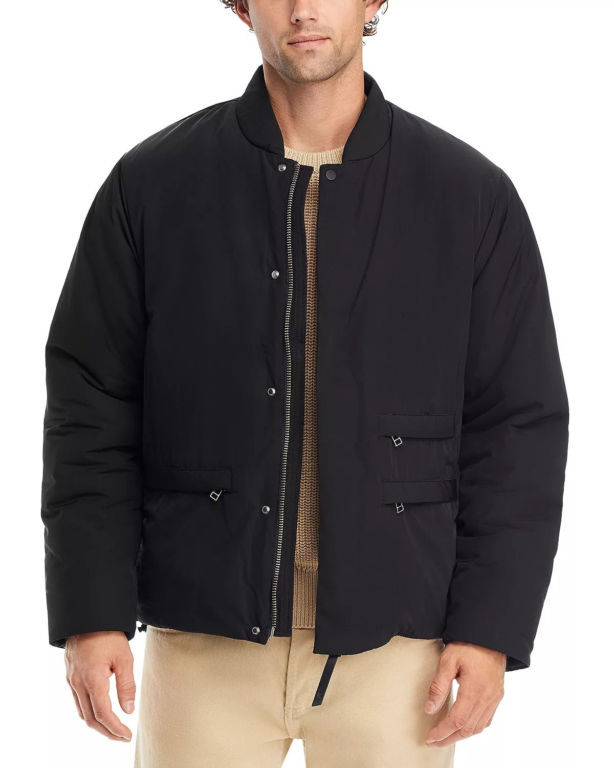 Norse Projects Mens Ryan Military Nylon Insulated Bomber Jacket Small Black
