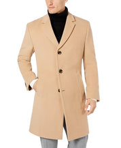 Nautica Mens Regular Fit Barge Wool Overcoat Coat 42 Short  Camel