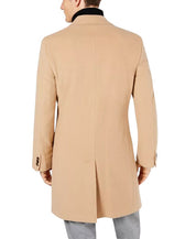 Nautica Men's Barge Classic Fit Wool Cashmere Blend Solid Overcoat 38R Camel