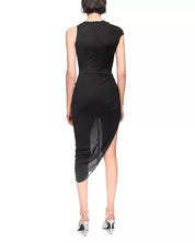 David Koma Womens Ruched Asymmetric Dress UK 14 / US 10 Black