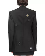 David Koma Womens Mirror Blazer Jacket UK 10 / US 6 Black