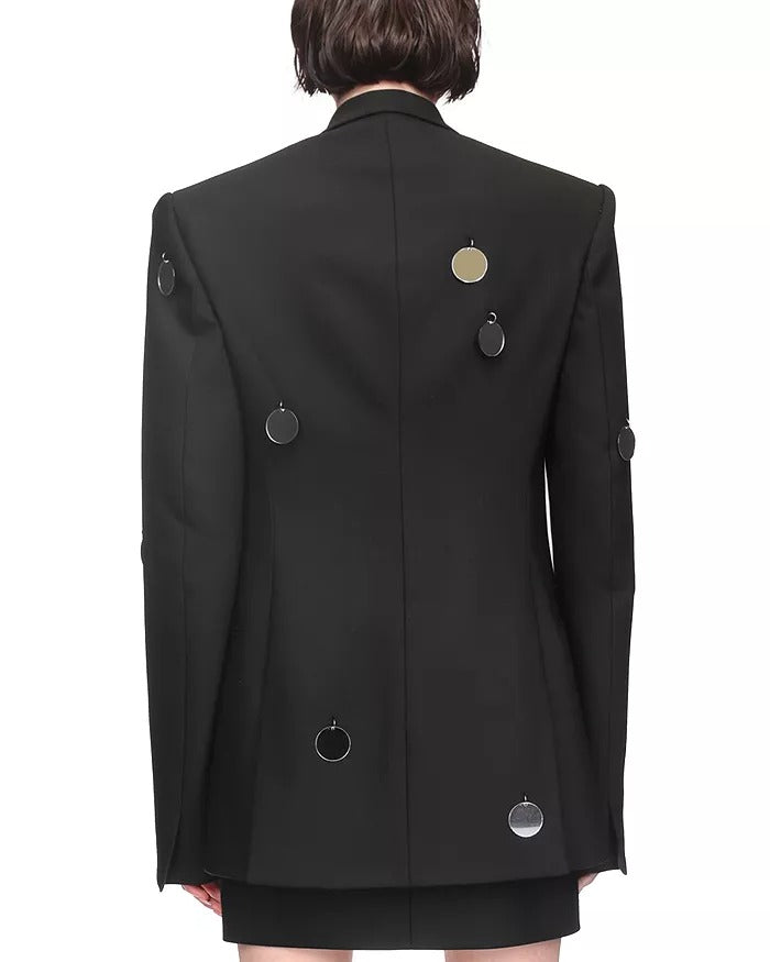 David Koma Womens Mirror Blazer Jacket UK 10 / US 6 Black