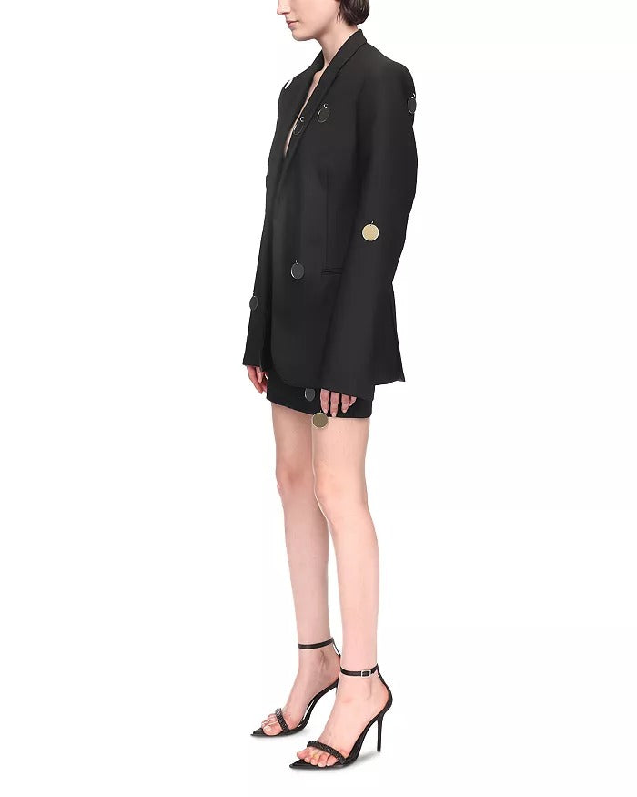 David Koma Womens Mirror Blazer Jacket UK 6 / US 2 Black