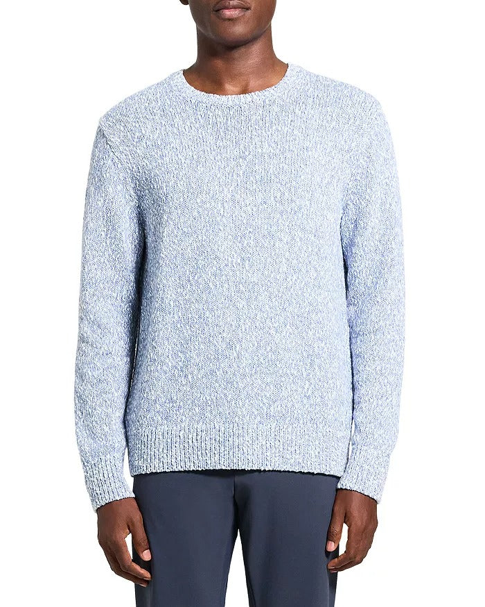 Theory Mens Mauno Crewneck Sweater Light Blue Small