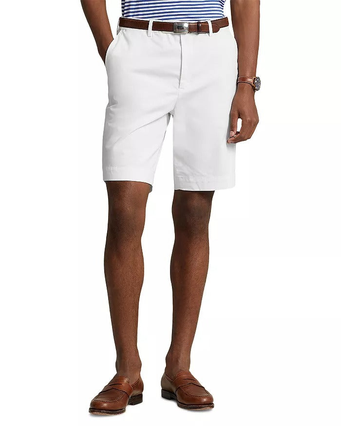Polo Ralph Lauren Mens Relaxed Fit 9.5 Inch Classic Fit Chino Shorts White 42