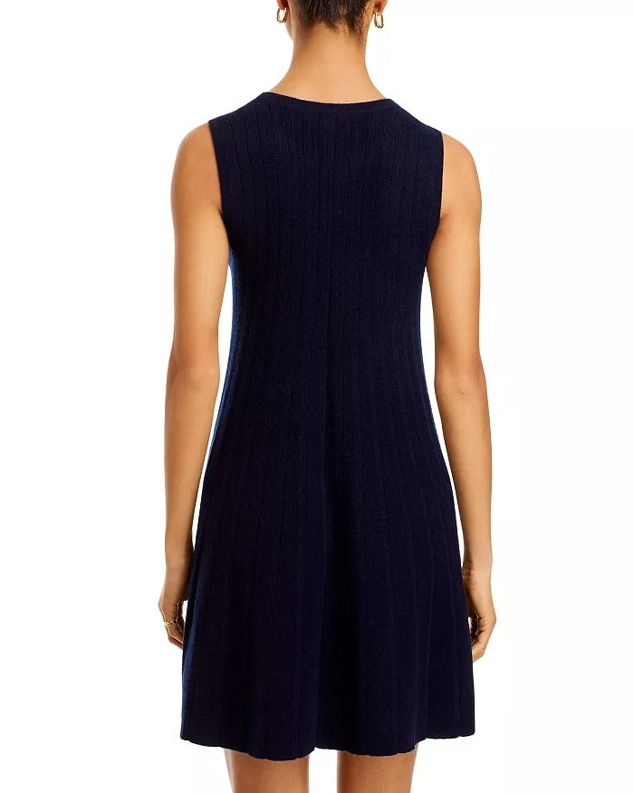 Private Label Womens Cashmere Short Cashmere Dress Size Medium Navy Blue