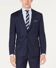 Lauren Ralph Lauren Mens Ultra Flex Classic-Fit Navy Plaid Suit Jacket 50L
