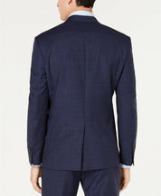 Lauren Ralph Lauren Mens Classic fit Suit Jacket Blazer 36 R Blue Plaid Stretch