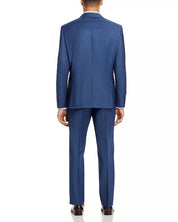 Hugo Boss Mens Slim fit Huge / Genius Dress Pants Size 38 Blue Solid Wool