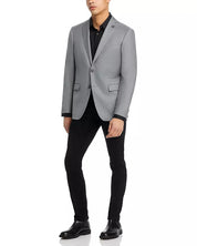John Varvatos Mens Slim fit Wool Sport Coat Blazer 46 R Grey Solid