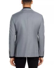John Varvatos Mens Slim fit Wool Sport Coat Blazer 46 R Grey Solid