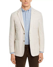 Canali Cotton & Linen Textured Jersey Regular Fit Sport Coat EU 50 US 40R Tan