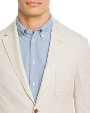 Canali Cotton & Linen Textured Jersey Regular Fit Sport Coat EU 50 US 40R Tan