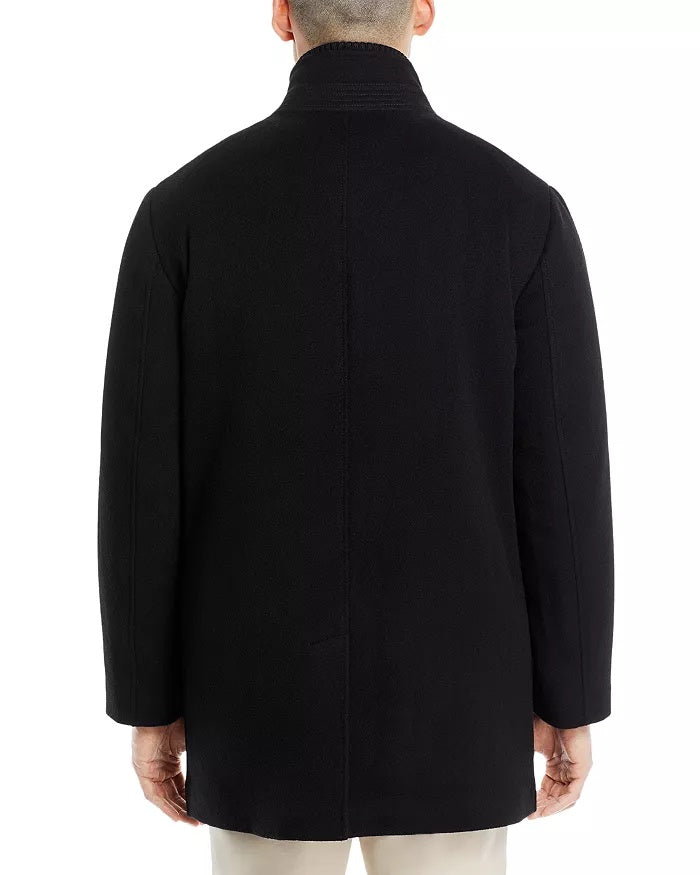 Cardinal of Canada Mont Royal Wool & Cashmere Regular Fit Car Coat Large Black