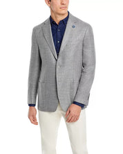 Hart Schaffner Marx New York Solid Weave Regular Fit Sport Coat 40R Grey