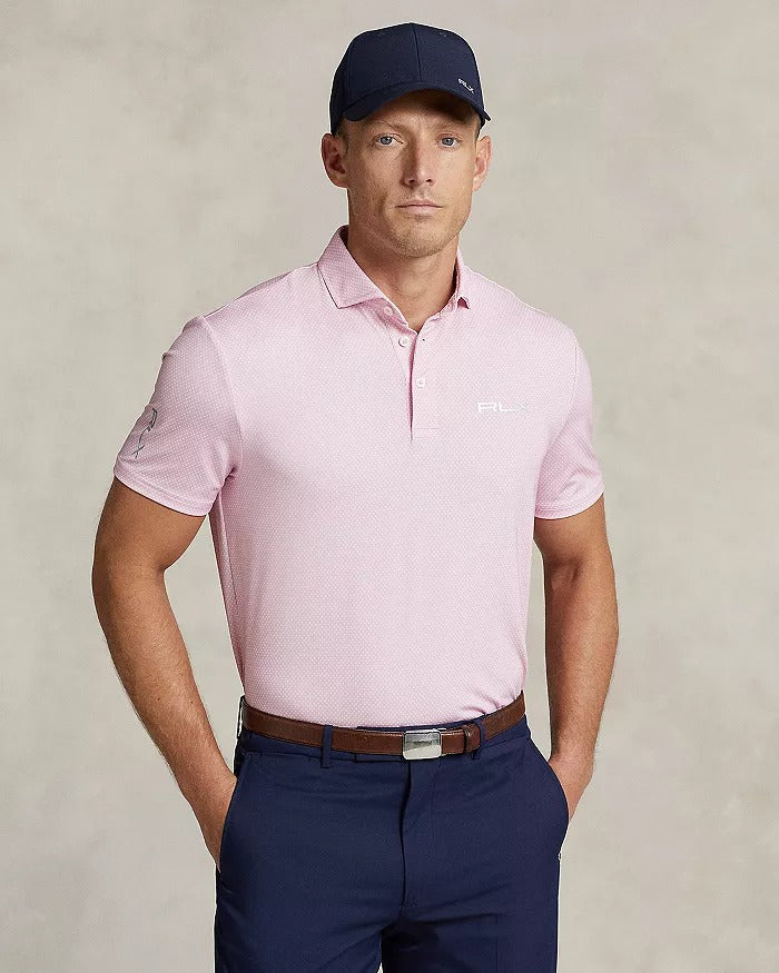 Polo Ralph Lauren Mens Custom Slim Fit Performance Polo Shirt Pink XXL