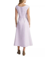 Lafayette 148 New York Belted Fit and Flare Dress Size 14 Dried Blossom Purple